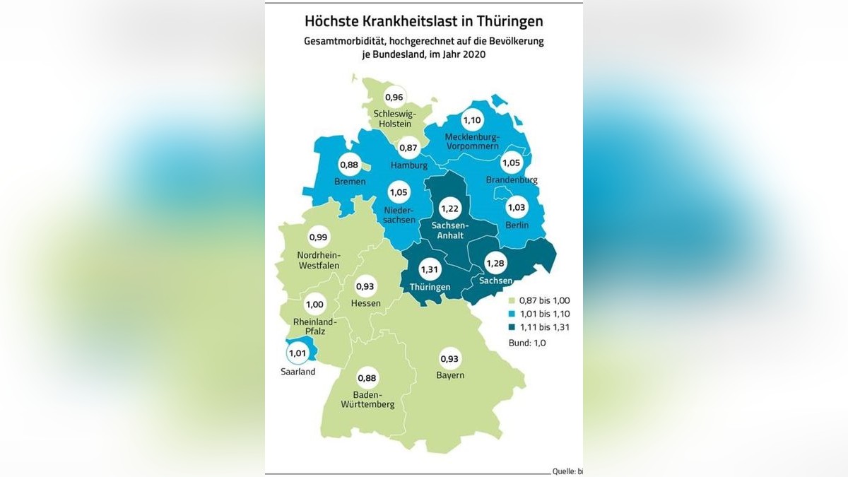 Höchste Krankenlast in Thüringen