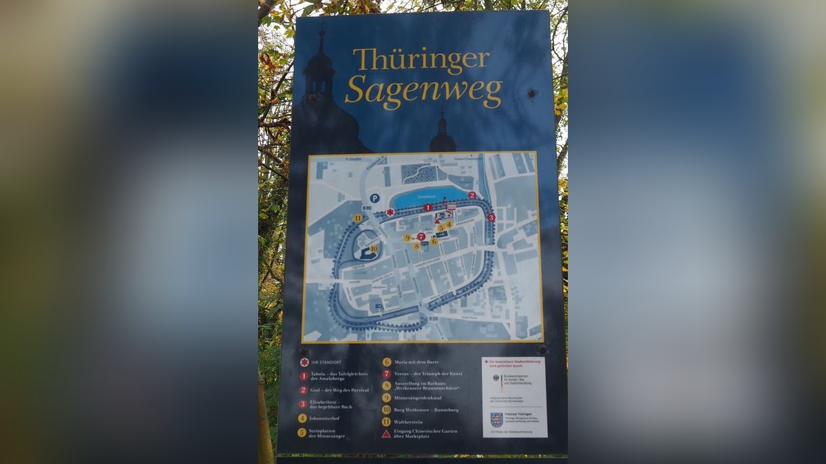 12 Stationen hat der Thüringer Sagenweg in Weißensee.