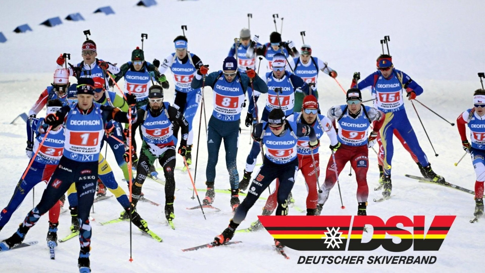 Biathlon MännerStaffel in Kontiolahti auf Platz zwei