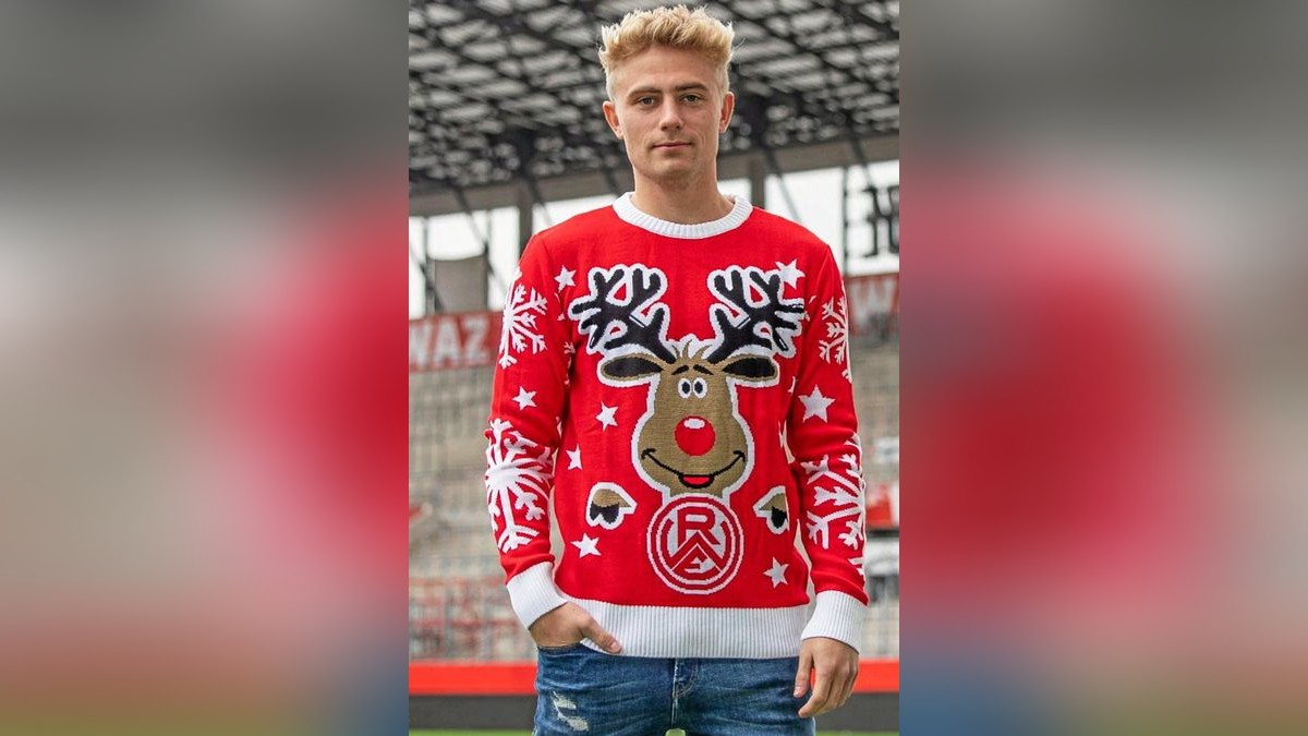 Rot weiss essen weihnachtspullover Clearance