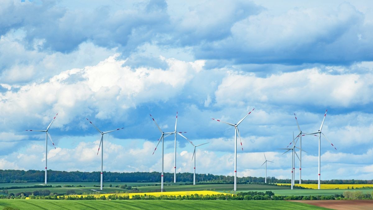 Der Windpark bei Westerengel im Kyffhäuserkreis. (Archivbild)