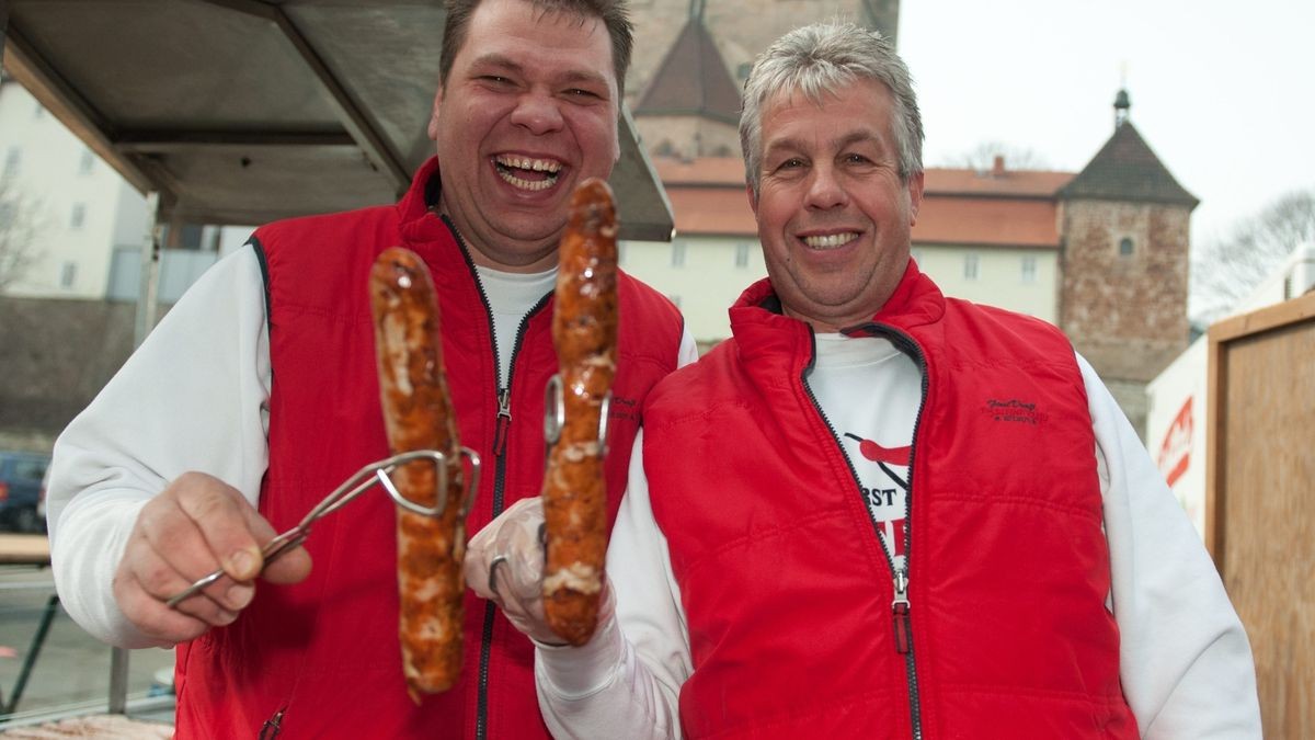 Slava Gershberg und Lutz Teufel von Weimarer Fleisch und Wurstspezialitäten im Jahr 2015.