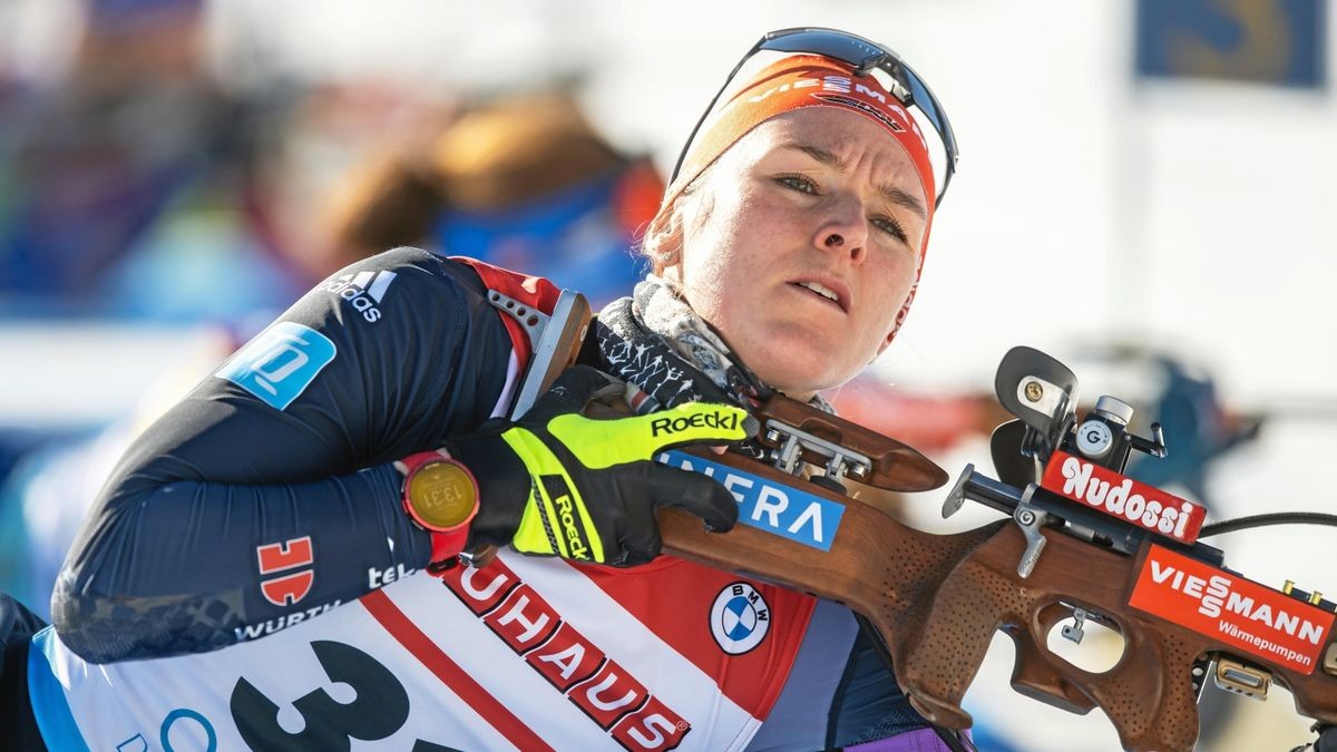 Denise Herrmann-Wick leistete sich vier Schießfehler.