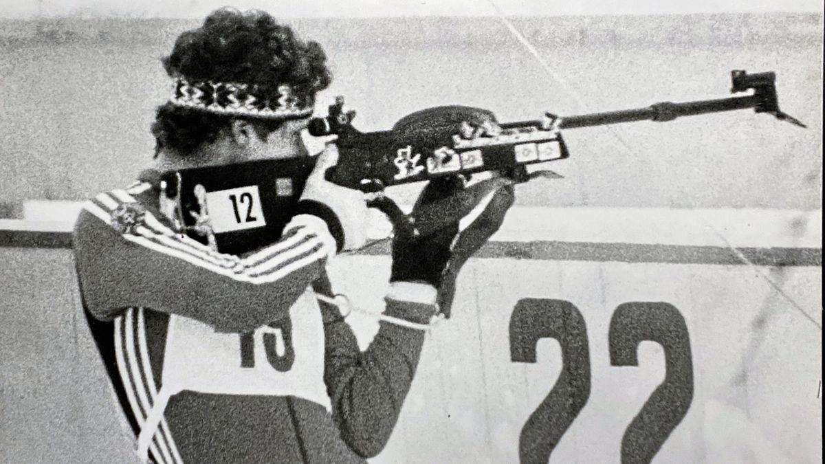 Frank-Peter Roetsch eroberte beim Biathlon-Weltcup im März 1984 in Oberhof drei Podestplätze.