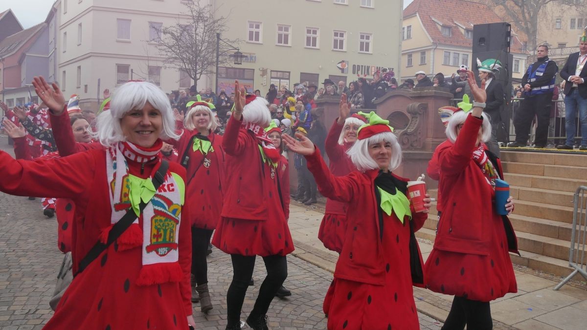 Hunderte Narren aus insgesamt 19 Vereinen Sondershausens und der Umgebung sorgten beim traditionellen Rosenmontagsumzug - dem einzigen in Nordthüringen - für gute Stimmung. Tausende Karnevalsbegeisterte säumten die Straßen und jubelten den Machern der Fünften Jahreszeit zu. Auf dem Marktplatz, dem Ziel des Umzugs, wurde dann noch ausgelassen gefeiert.