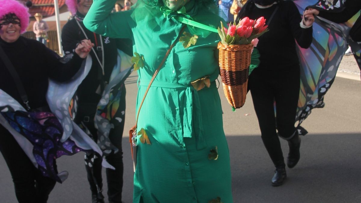 Hunderte Faschingsfreudne säumen Rosenmontag die Straße von Catterfeld-Altenbergen zum Umzug des FCC. Mit Karnevalisten aus Finsterbergern, Tambach-Dietharz, Schönau vor dem Walde, Georgenthal, Ohrdruf, Gräfenhain und Friemar ziehen sie zum Ausklang der fünften Jahreszeiten durch Ort - bei strahlendem Sonnenschein.