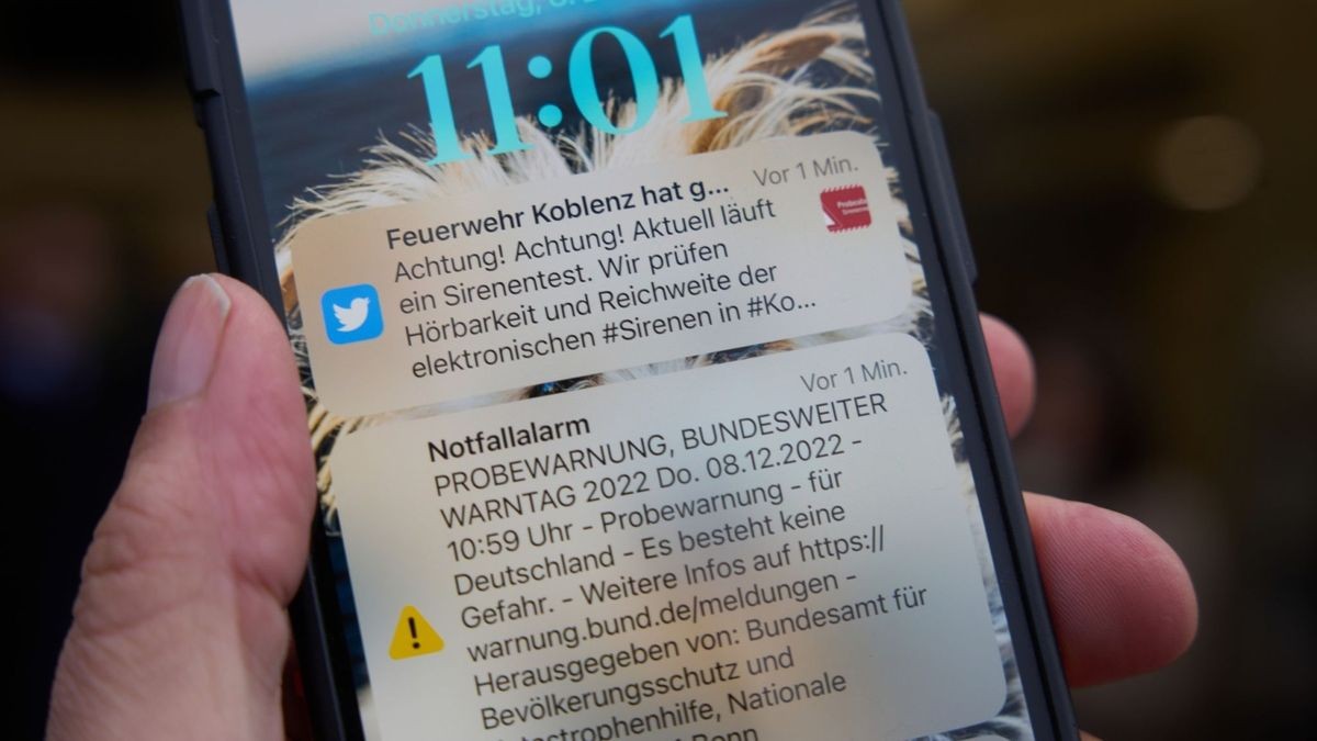 Das Warnsystem Cell Broadcast geht am Donnerstag bundesweit an den Start. 