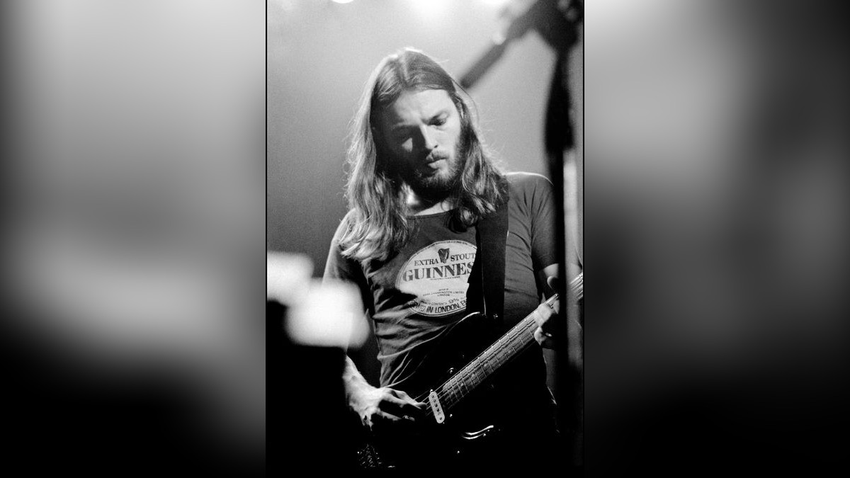 Dezember 1974: David Gilmour spielt im Hippodrome, Birmingham, UK.