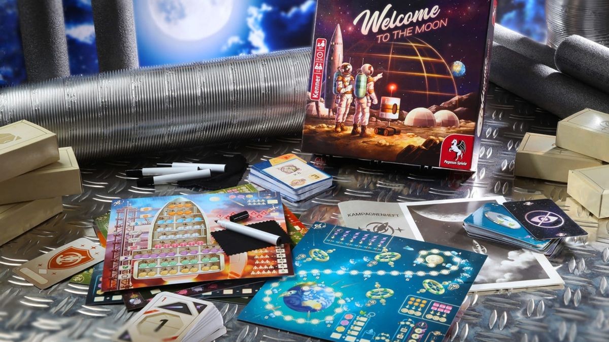 «Welcome to the Moon» richtet sich an erfahrenere Spielgruppen, die auf abwischbaren Plänen den Weg zum Mond nachspielen.