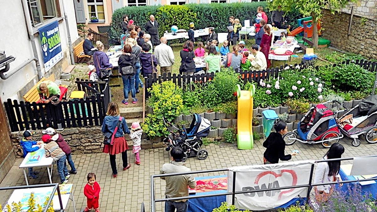 Der Kindergarten Am Goethepark in der Ackerwand, hier bei einer Veranstaltung im vorigen Jahr, erfüllt auch eine Funktion als sozialer Treffpunkt.