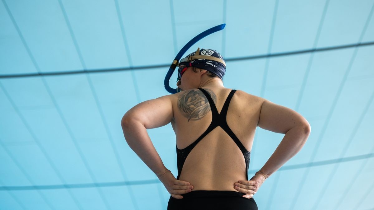 Bilder von den Meisterschaften im Flossenschwimmen.