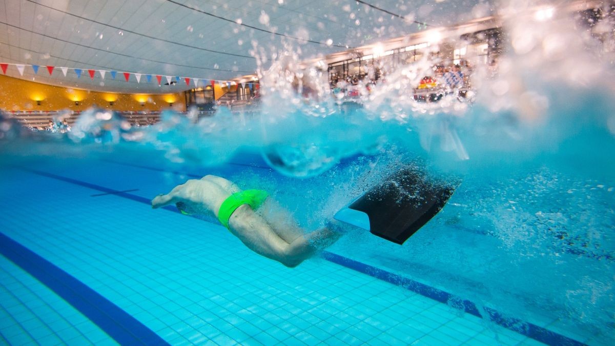 Bilder von den Meisterschaften im Flossenschwimmen.