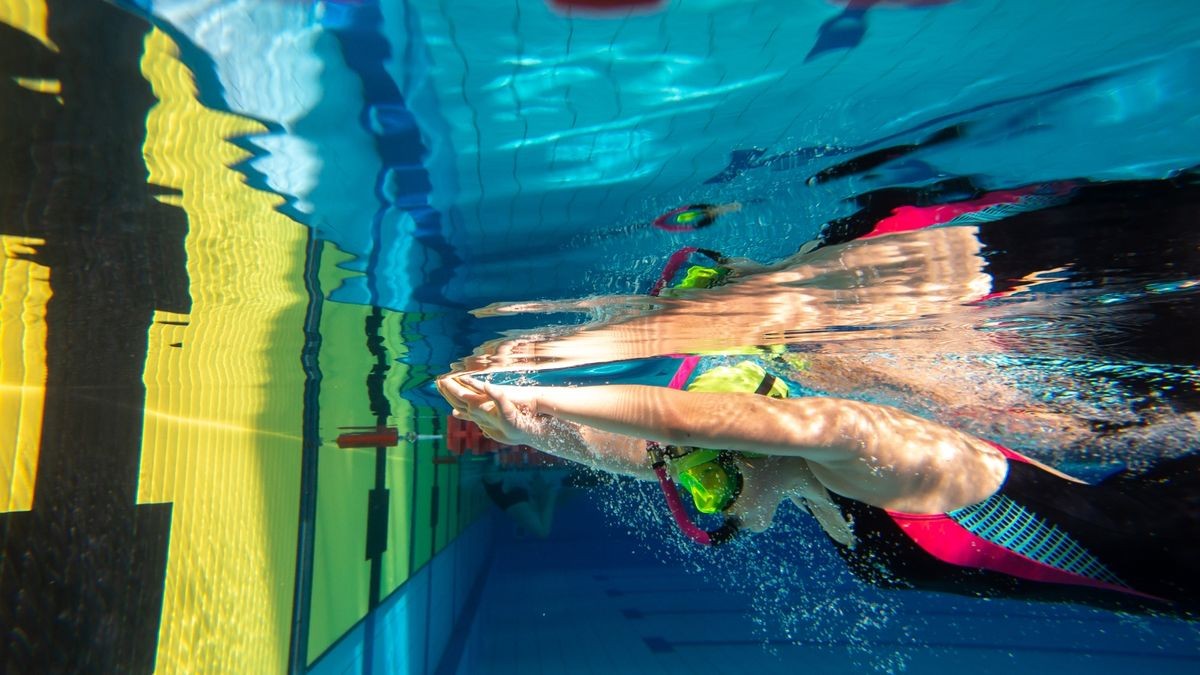 Bilder von den Meisterschaften im Flossenschwimmen.