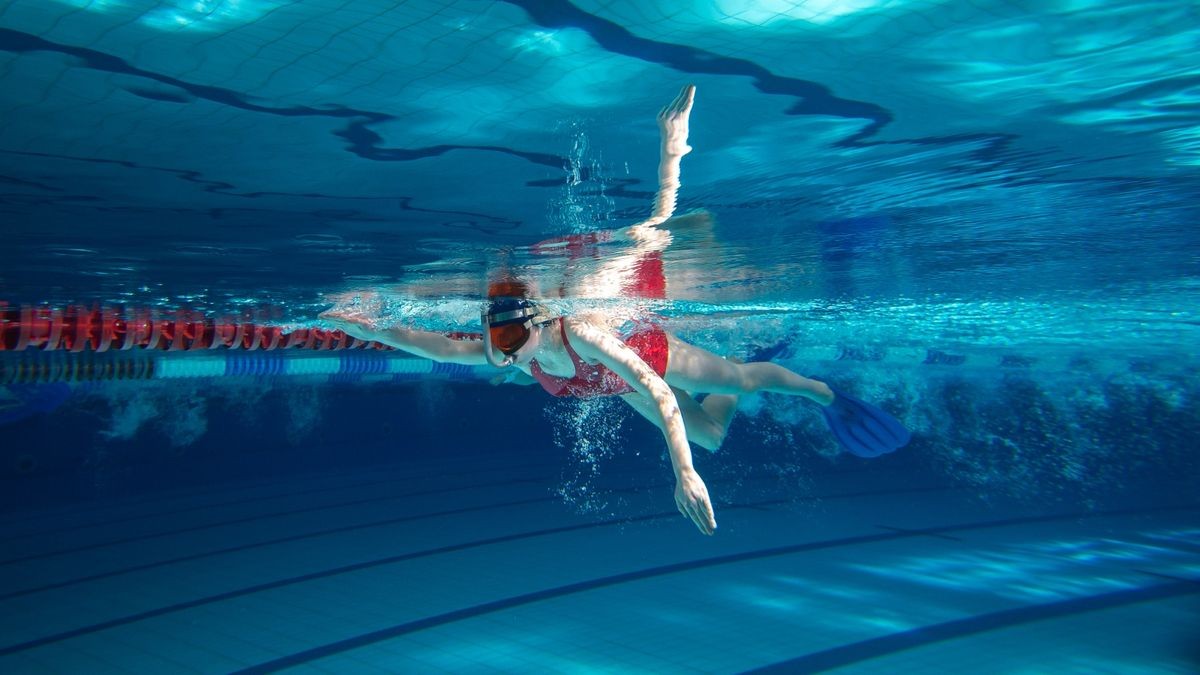 Bilder von den Meisterschaften im Flossenschwimmen.