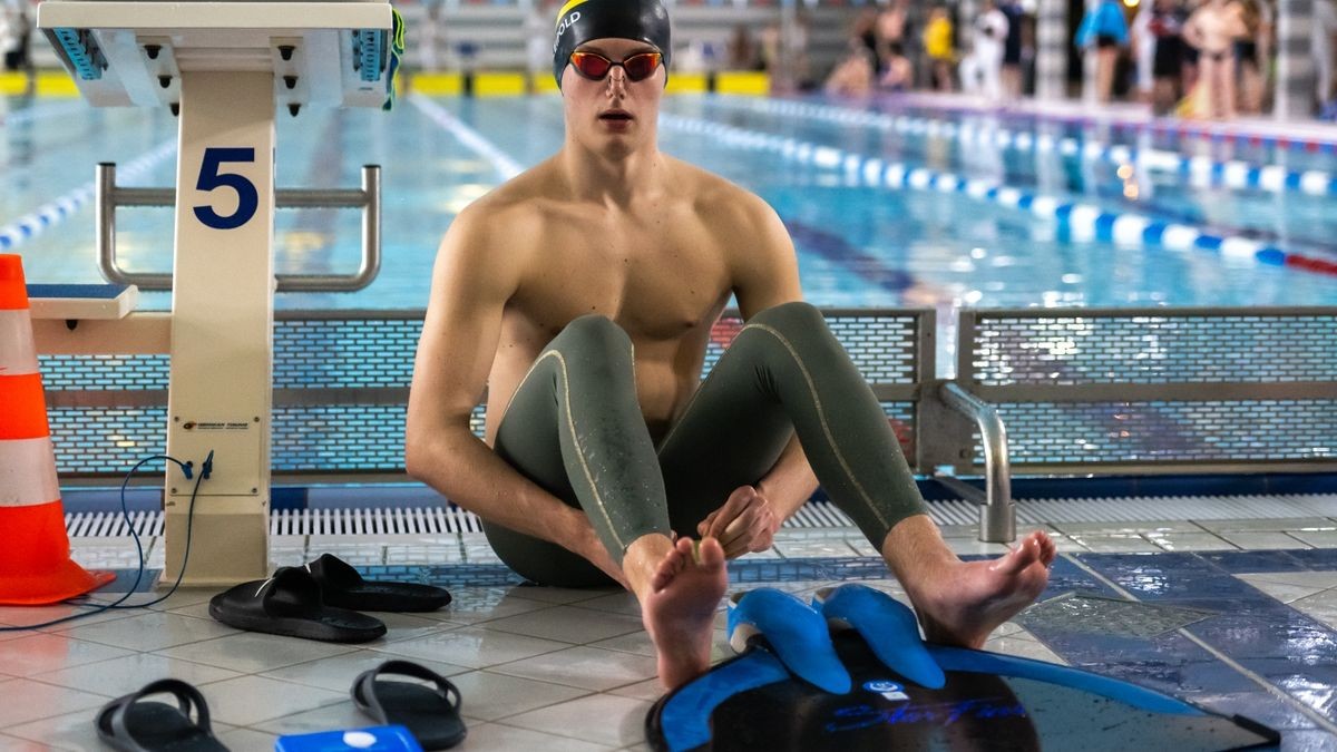 Bilder von den Meisterschaften im Flossenschwimmen.