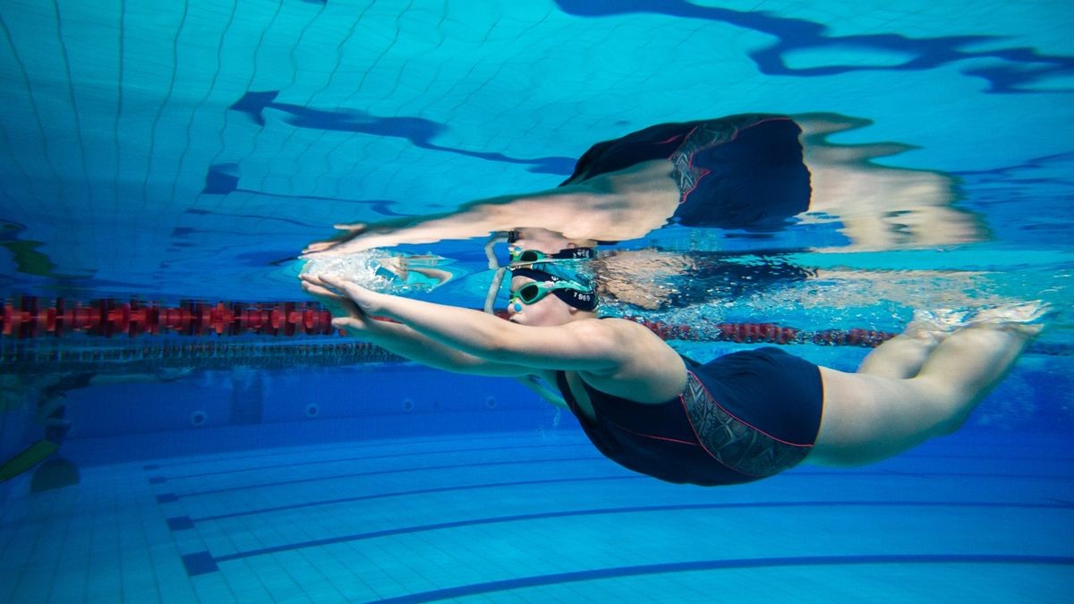 Bilder von den Meisterschaften im Flossenschwimmen.