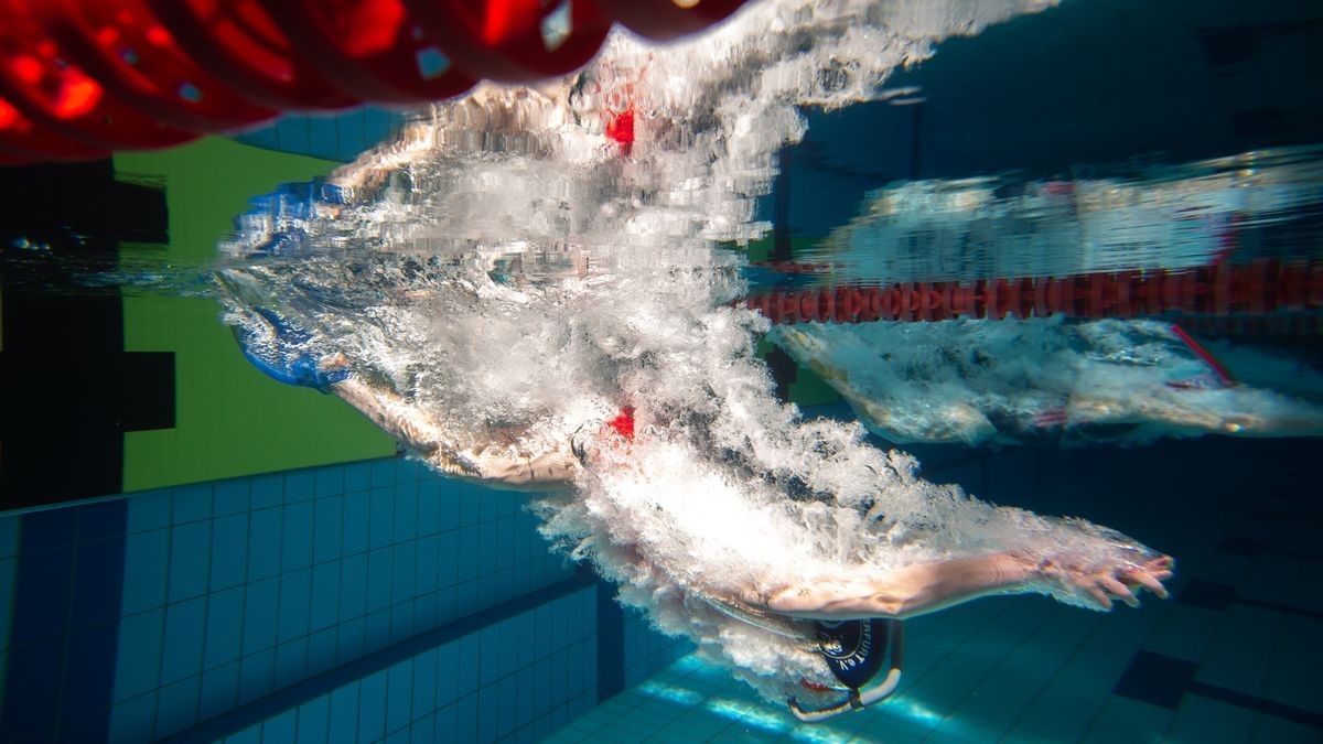 Bilder von den Meisterschaften im Flossenschwimmen.