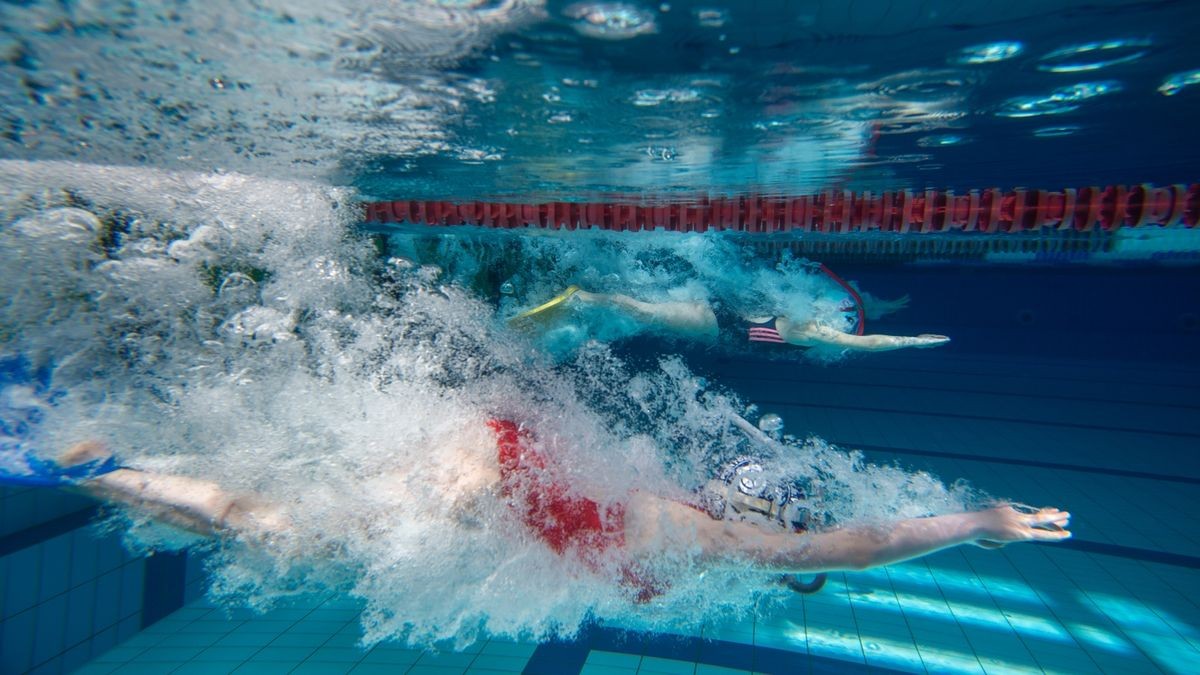 Bilder von den Meisterschaften im Flossenschwimmen.