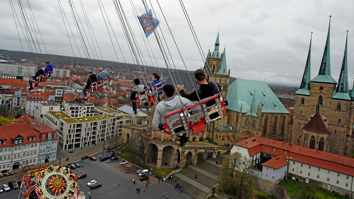 Am 1. April eröffnete der Erfurter Altstadtfrühling auf dem Domplatz. Zehntausende besuchten das bunte Treiben bereits.