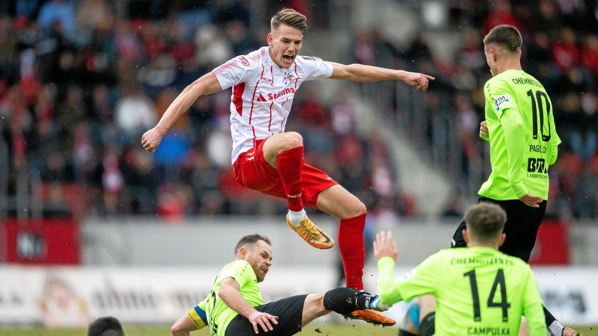 Samuel Biek in seinem vorerst letzten Spiel am 25. Februar gegen den Chemnitzer FC.