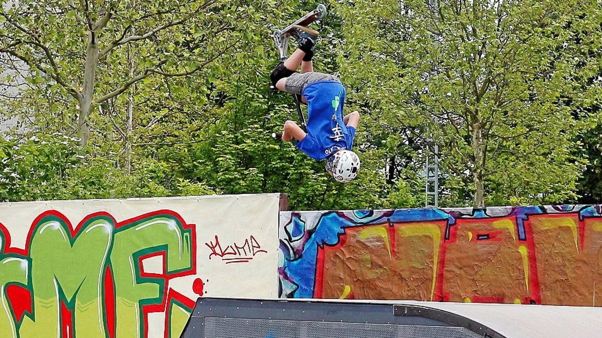 Im Skatepark Gera ScooterContest und „Graffiti 2 Go“