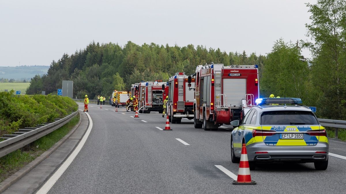 Die A73 war kurzzeitig voll gesperrt