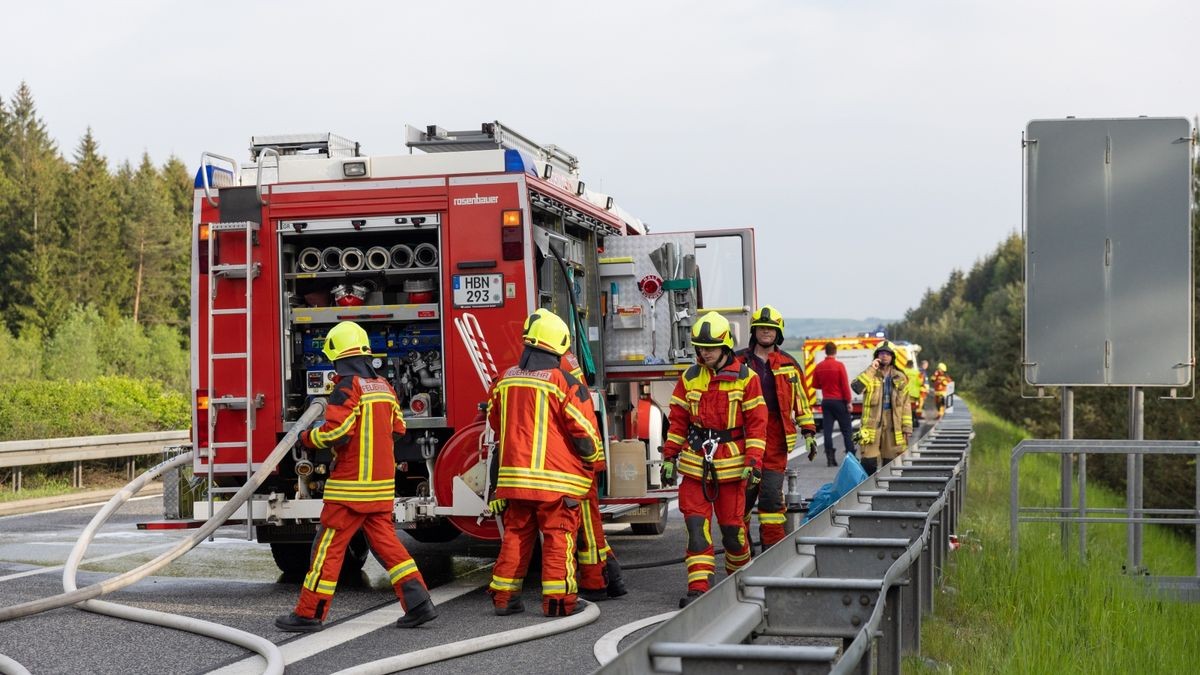 Die A73 war kurzzeitig voll gesperrt