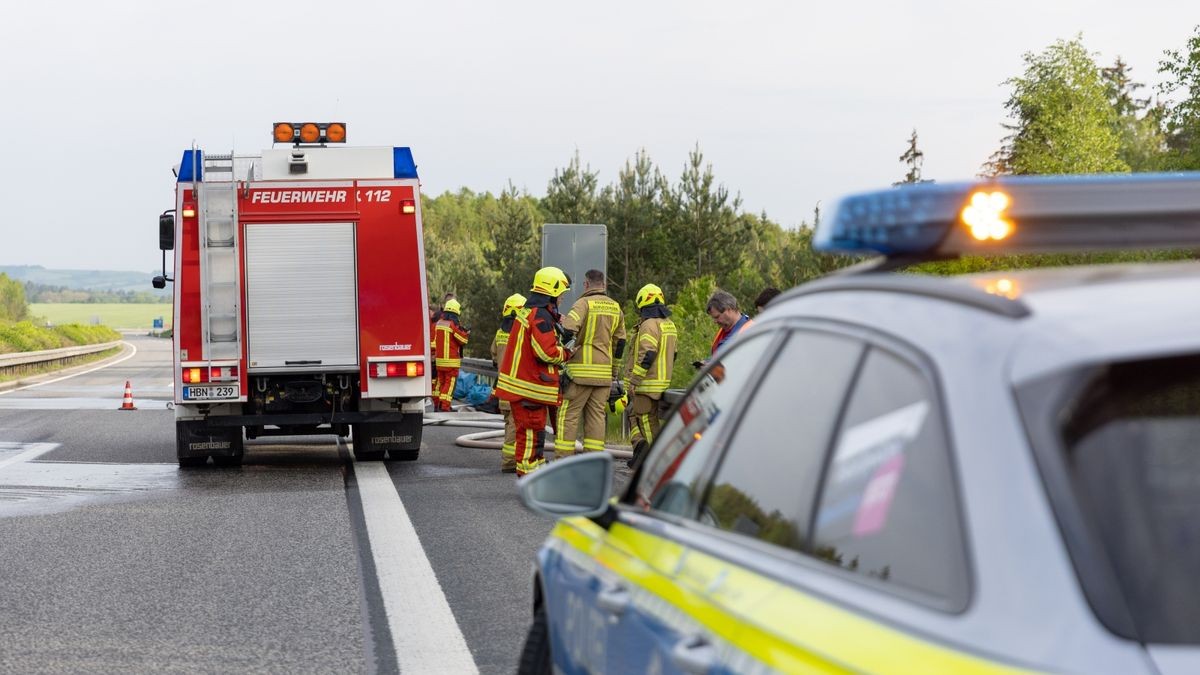 Die A73 war kurzzeitig voll gesperrt