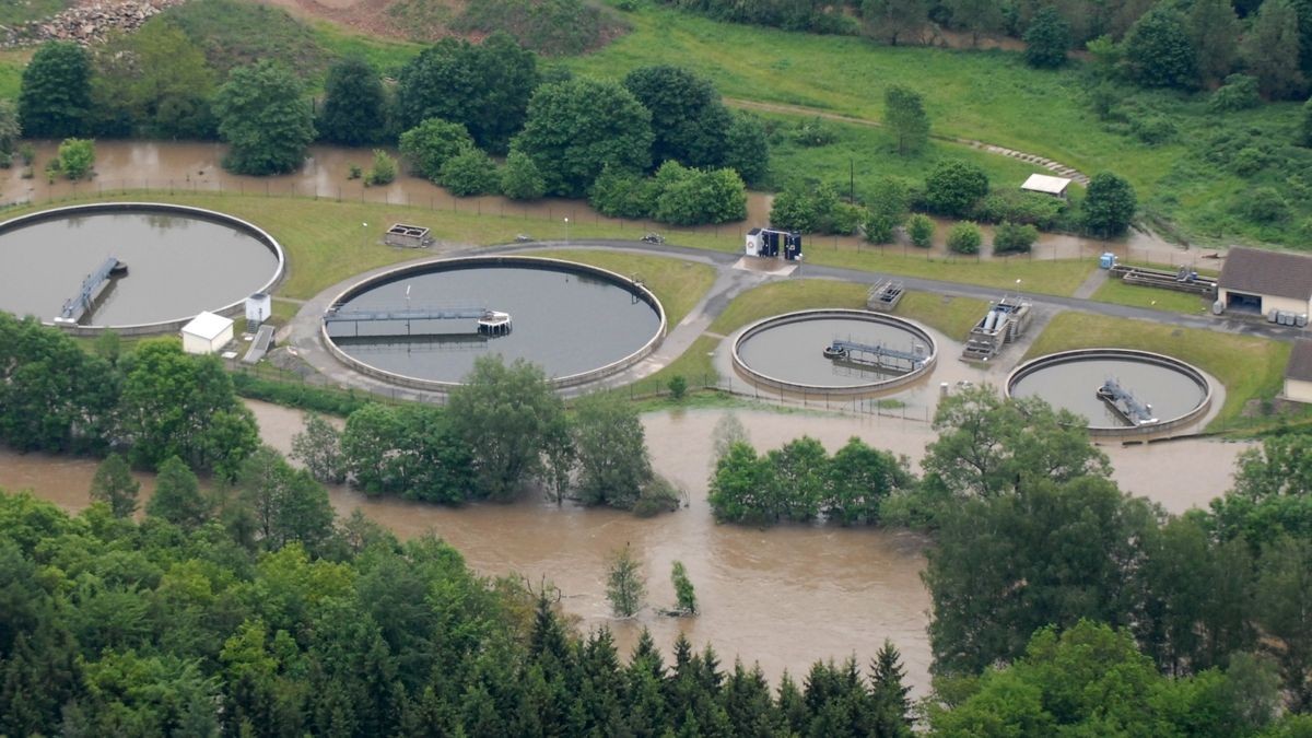 Die Kläranlage bei Gera-Langenberg.