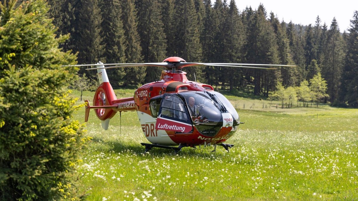 Ein Rettungshubschrauber war im Einsatz. 