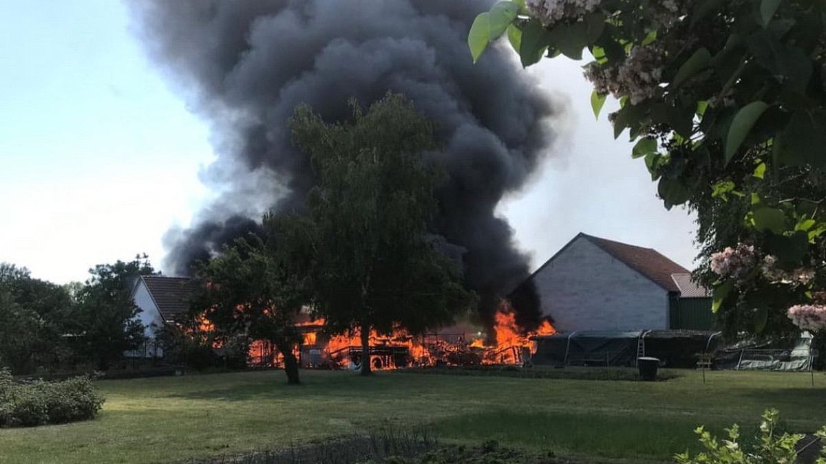 Auch in Hemleben gab es einen Großbrand. 