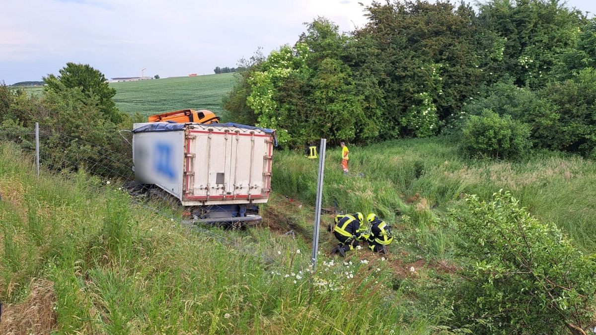 Zu einem Lkw-Unfall kam es Donnerstagabend auf der A38 bei Nordhausen.