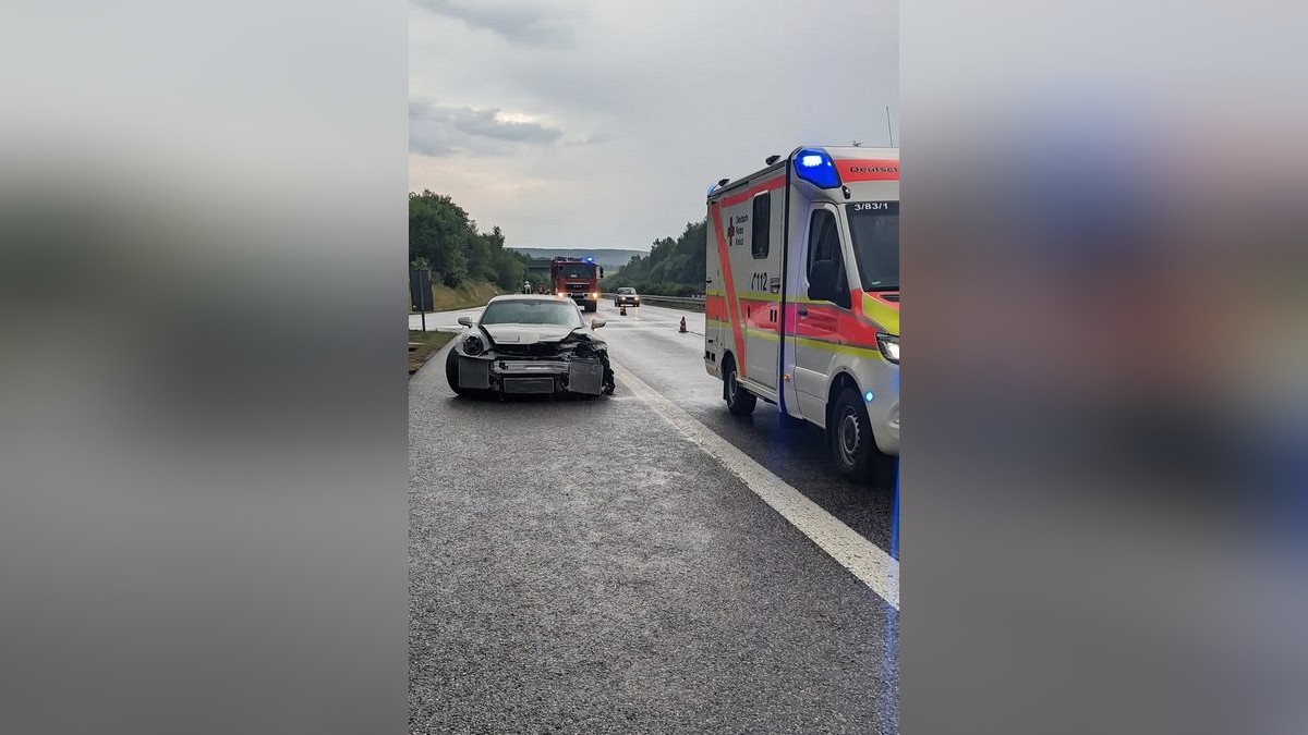 Unfall auf der A38.