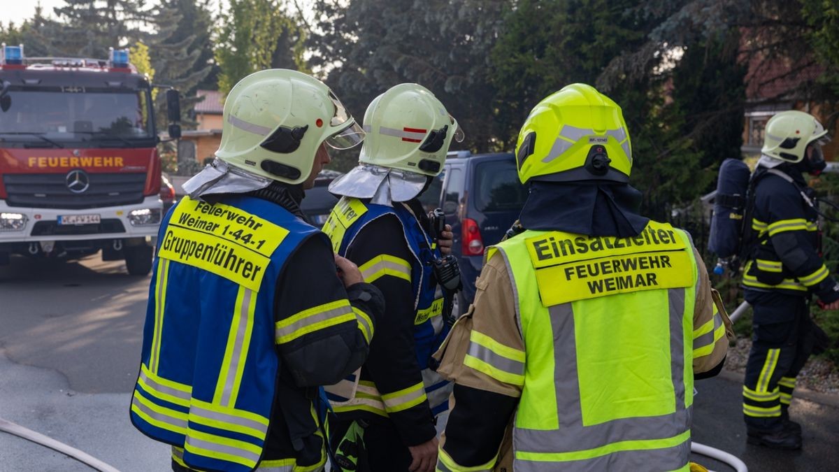 Weitere Bilder des Einsatzes in Weimar.