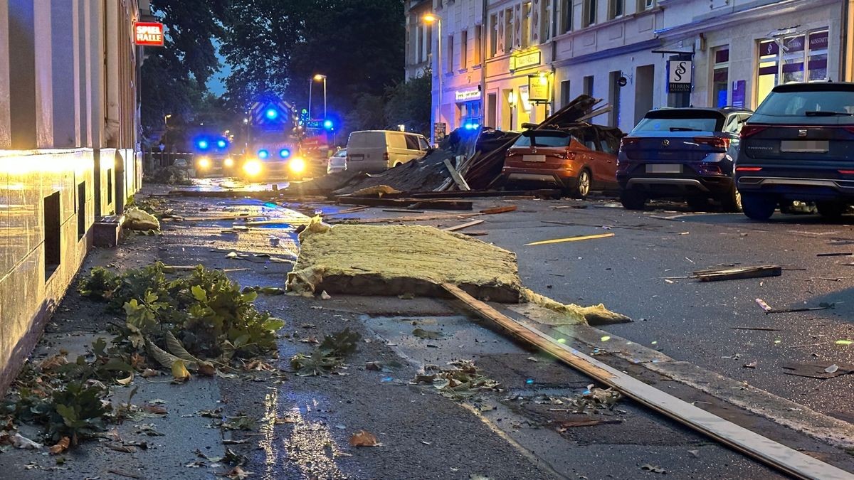 In Gera hat das Unwetter für einige Schäden gesorgt.