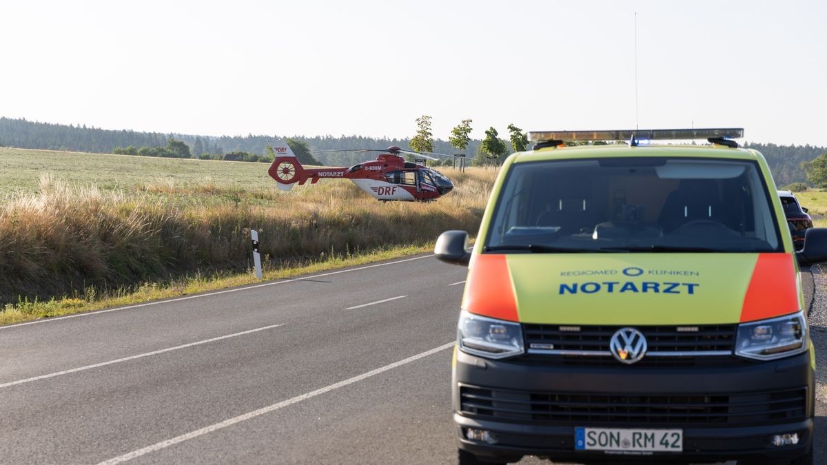 Ein Rettungshubschrauber war im Einsatz. 