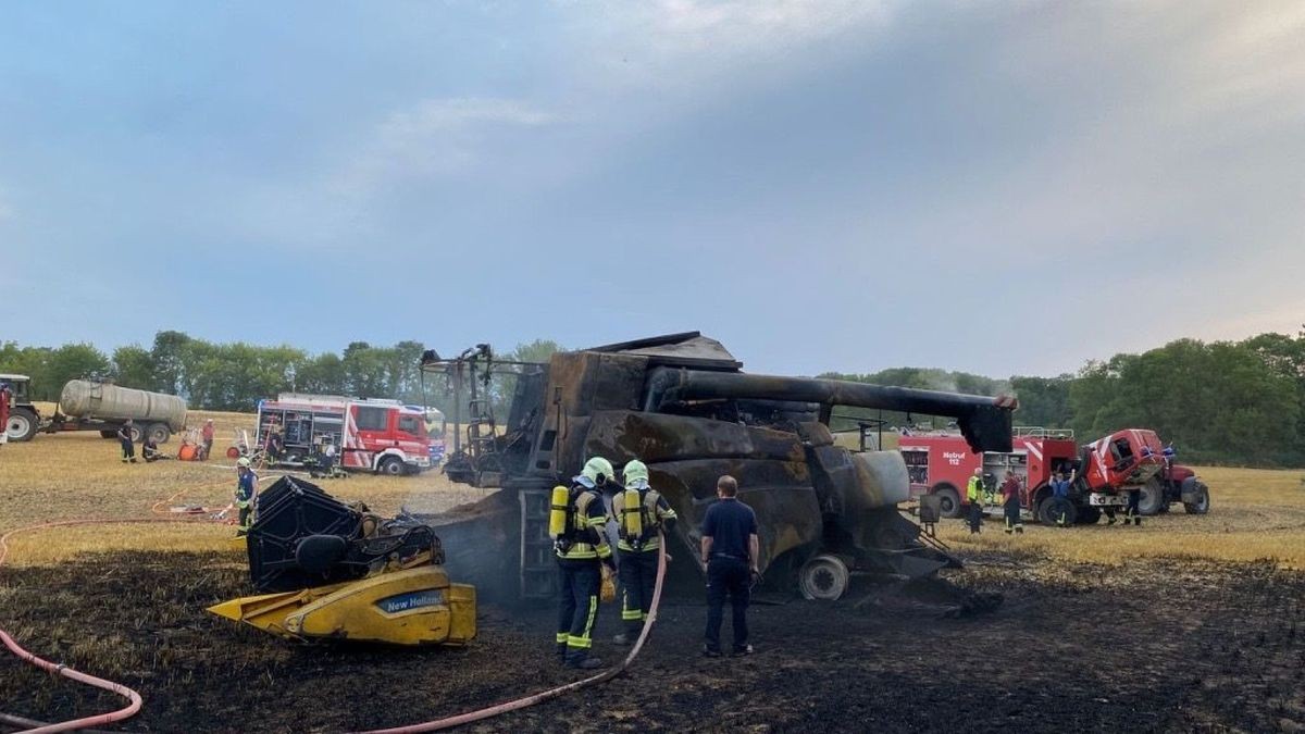 Am Dienstagabend kamen mehrere Feuerwehren im Unstrut-Hainich-Kreis bei einem Brand auf einem Feld zum Einsatz.