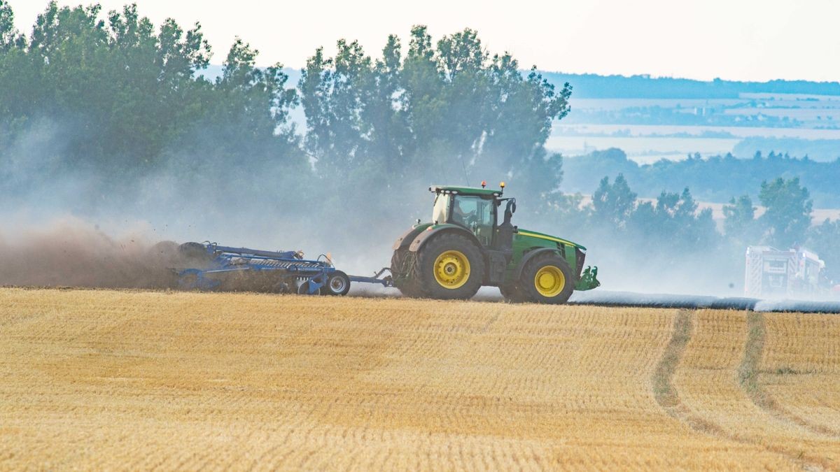 Am Dienstagabend kamen mehrere Feuerwehren im Unstrut-Hainich-Kreis bei einem Brand auf einem Feld zum Einsatz.