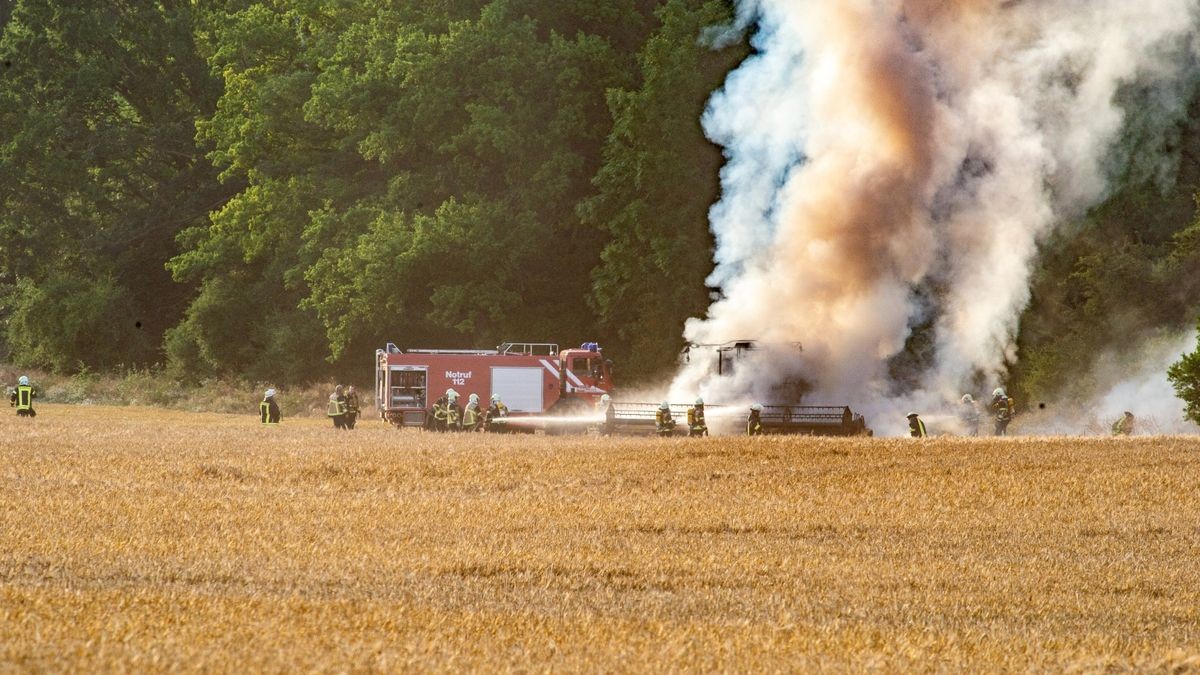 Am Dienstagabend kamen mehrere Feuerwehren im Unstrut-Hainich-Kreis bei einem Brand auf einem Feld zum Einsatz.