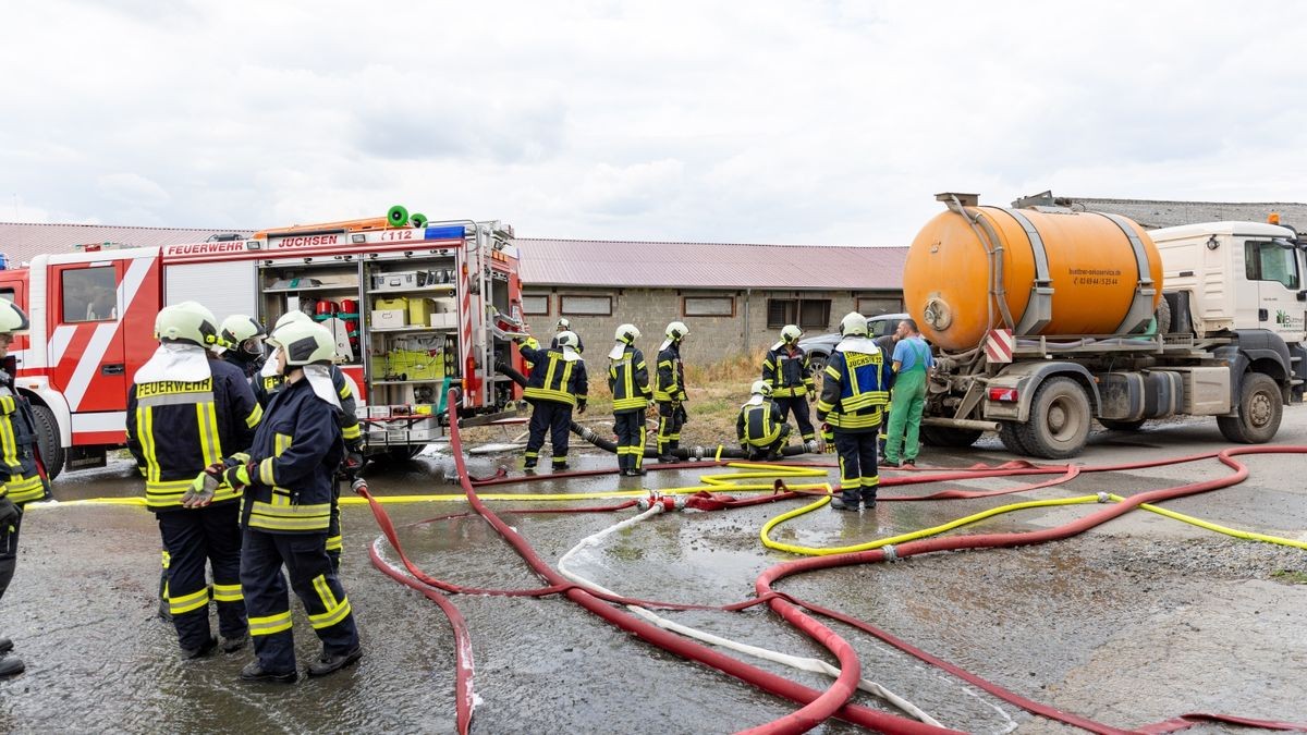 Zu einem Brand in einem Agrarbetrieb ist es am Samstag in Grabfeld im Landkreis Schmalkalden-Meiningen gekommen. Ersten Informationen nach war eine landwirtschaftliche Halle in Brand geraten, in der mehrere Fahrzeuge - darunter ein Radlader - untergestellt waren. Die Halle ist durch das Feuer völlig zerstört worden und brannte komplett aus und ist aktuell einsturzgefährdet. Die Polizei schätzt den Schaden derzeit auf über 200.000 Euro. Verletzt wurde glücklicherweise niemand.