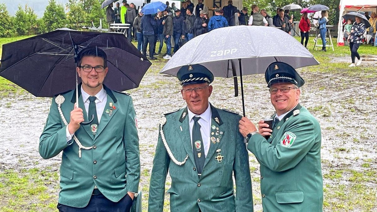 Regenschirme sind Pflicht.