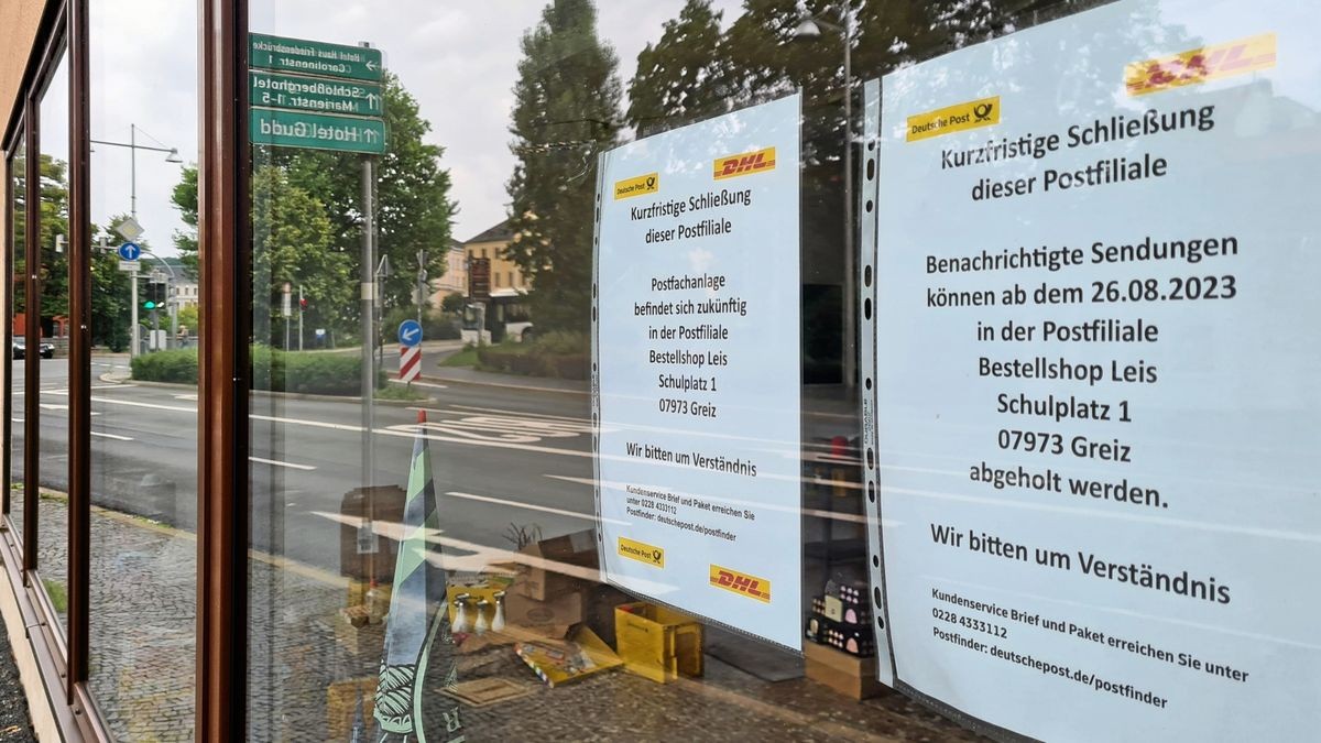PostFiliale in der BrunoBergnerStraße in Greiz geschlossen