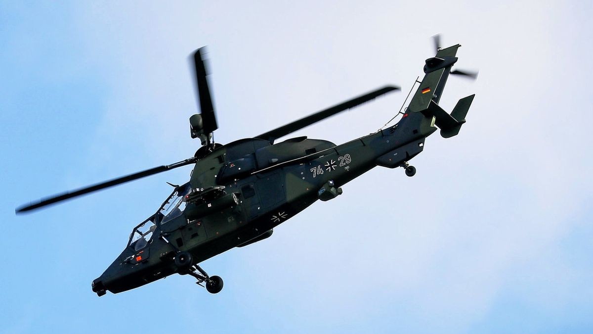 Kampfhubschrauber wie dieser über Fritzlar (Hessen) üben ab 18. September  im Tiefflug auch im Luftraum des Unstrut-Hainich-Kreises.