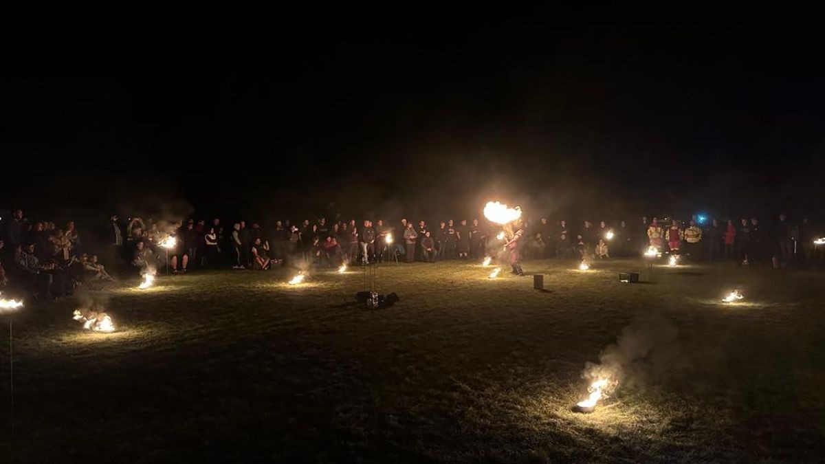 Am Samstagabend bildet das Höhenfeuerwerk nahe Mühlhausen den Abschluss der Pyrotechniker-Fachmesse. Hier ist der Blick auf die Effekte am Nachthimmel am besten.