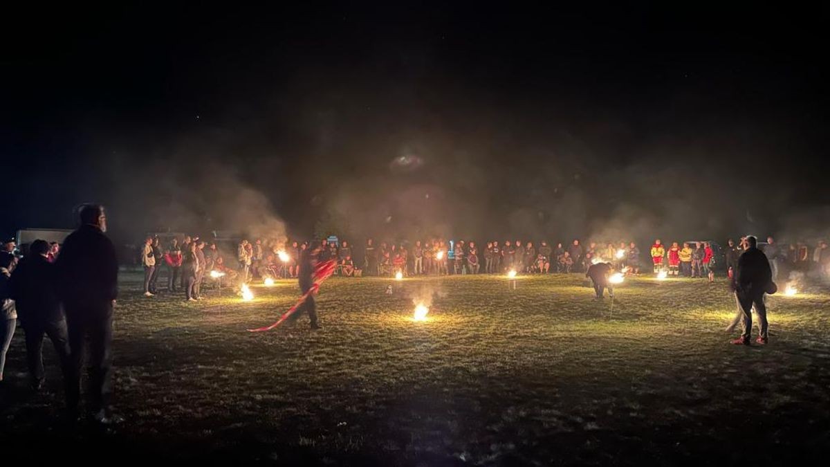 Am Samstagabend bildet das Höhenfeuerwerk nahe Mühlhausen den Abschluss der Pyrotechniker-Fachmesse. Hier ist der Blick auf die Effekte am Nachthimmel am besten.