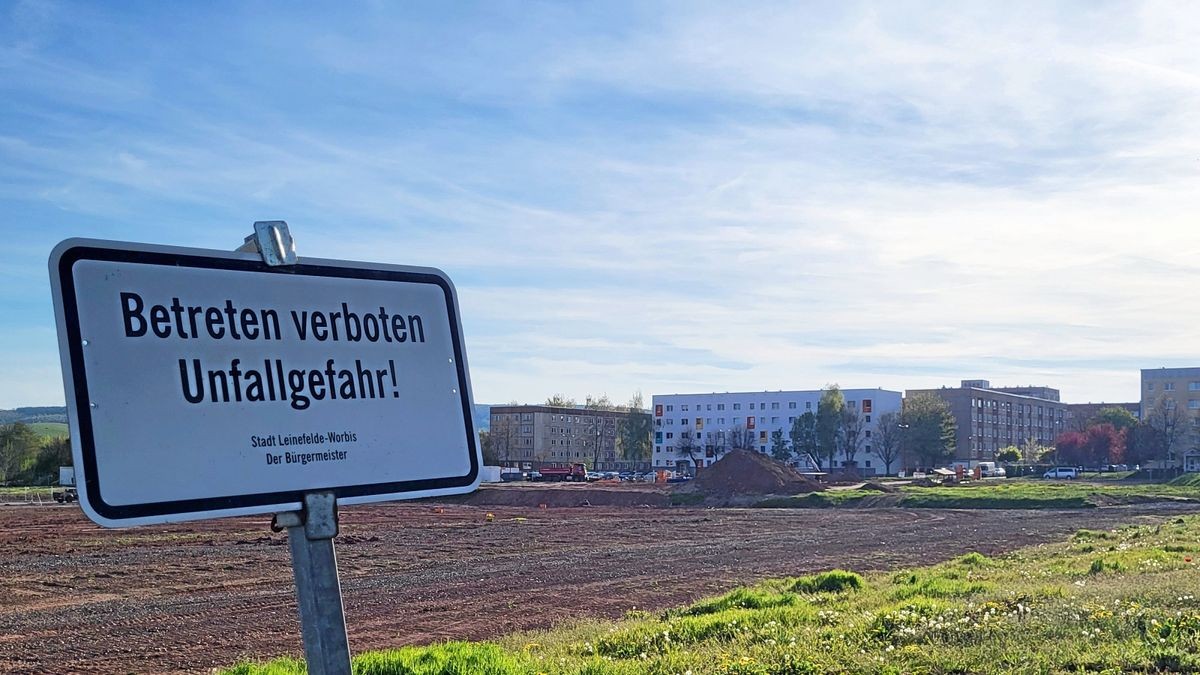 Blick auf das Gelände der zukünftigen Gartenstadt der Landesgartenschau in Leinefelde.