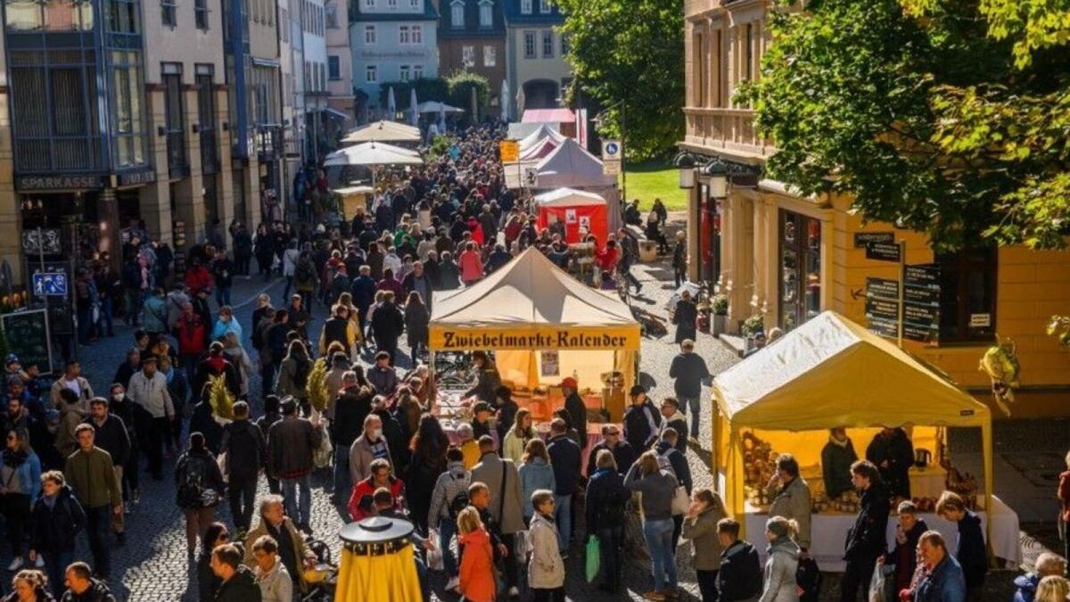 In diesem Jahr feiert Weimar seinen 370. Zwiebelmarkt. (Archivbild)