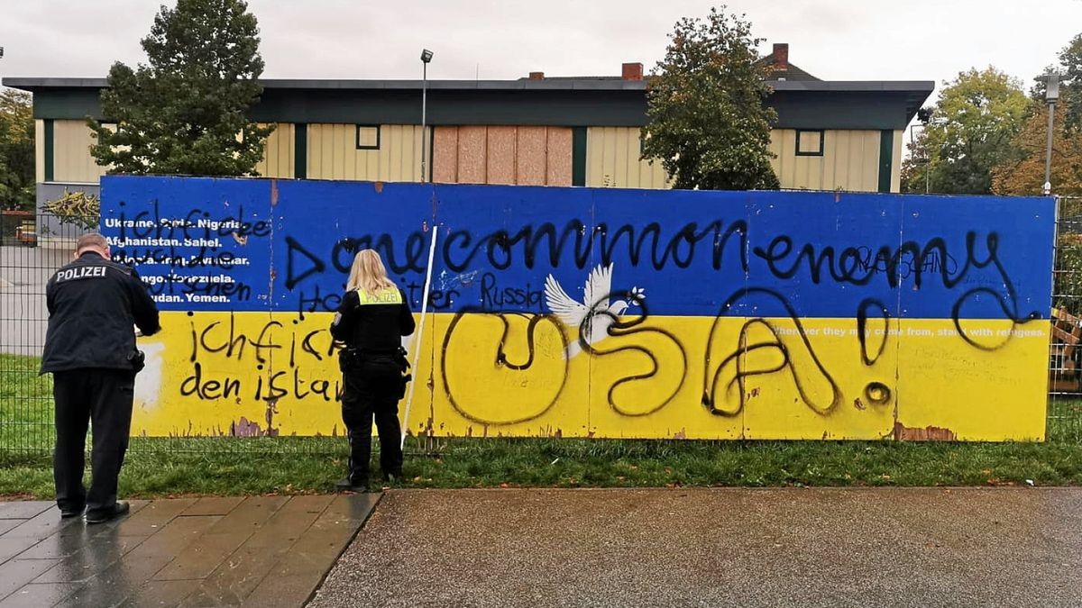 Am Samstagmorgen wurden die Schmierereien auf dem Nordhäuser Petersberg-Gelände festgestellt.