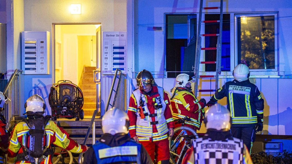 Am Sonntagabend brannte es im Erfurter Norden in einer Erdgeschosswohnung.