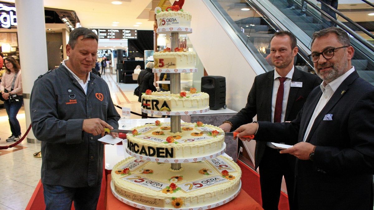 Die Torte zum Geburtstag der Gera Arcaden